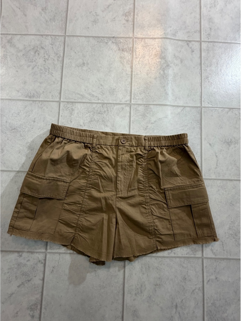 SHEIN EZwear Brown Elastic Waist Shorts Size XL